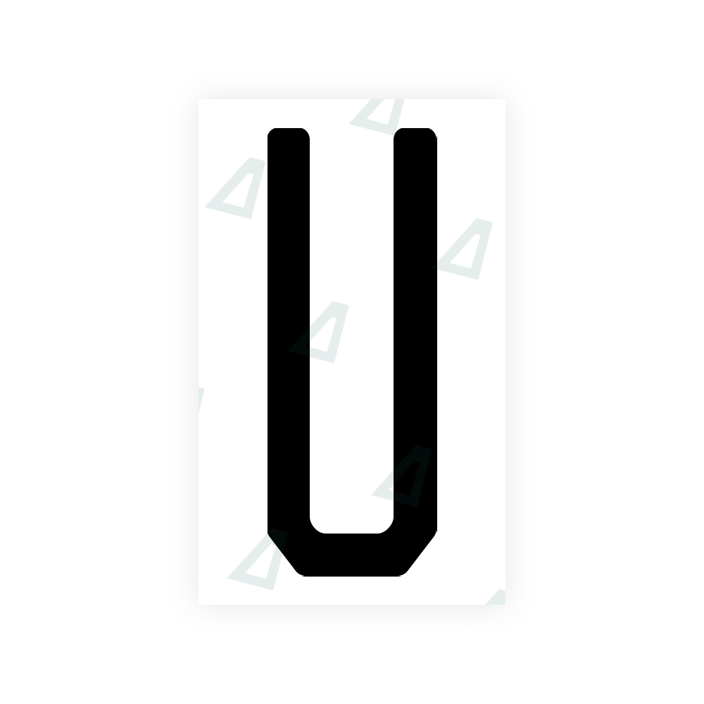 Nanofilm Ecoslick™ for US (New Jersey - 2) license plates - Symbol "U" luxsuede