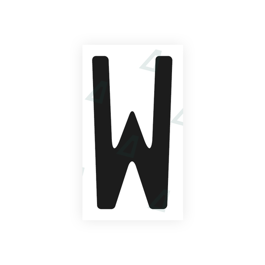 Nanofilm Ecoslick™ for US (Quebec) license plates - Symbol "W" luxsuede