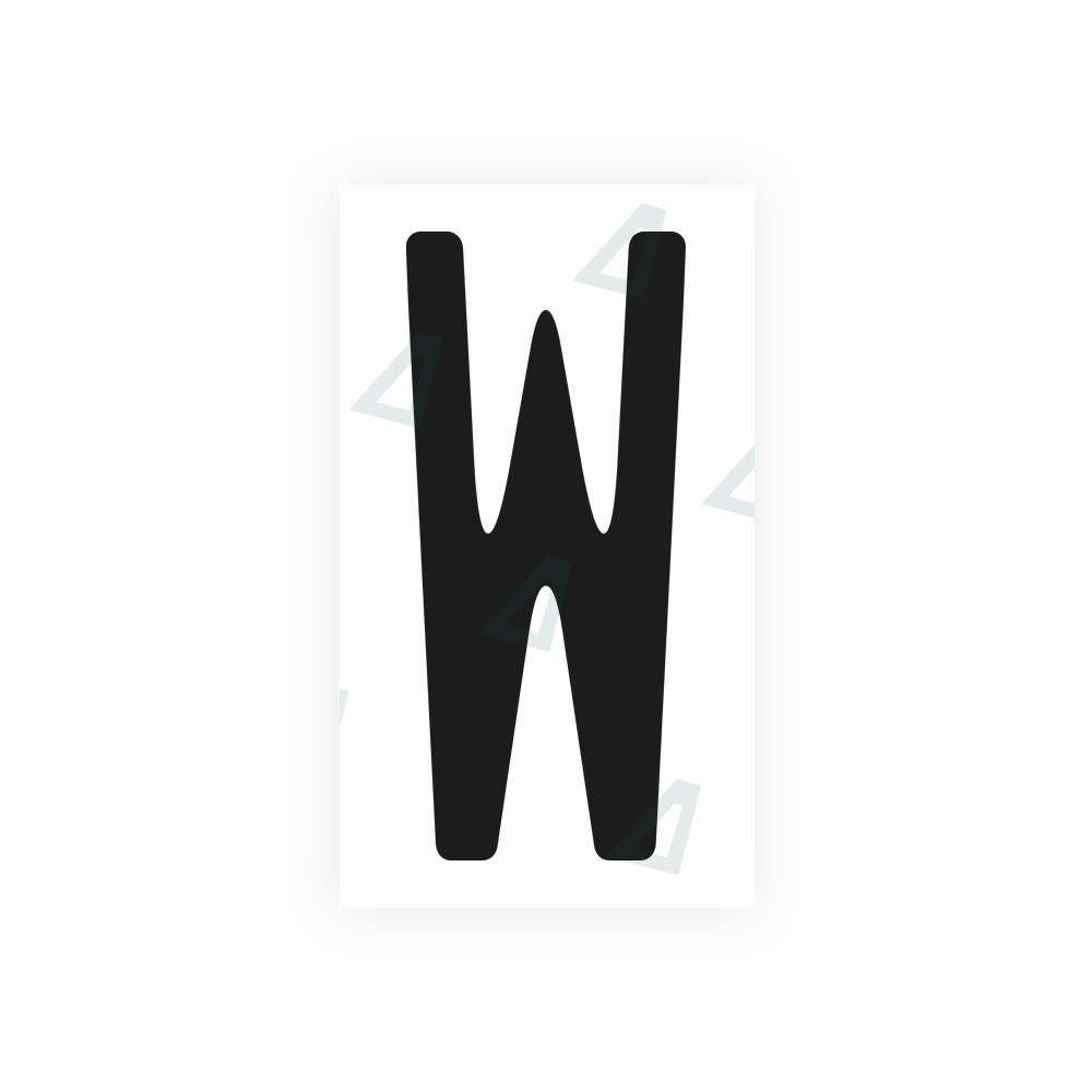 Nanofilm Ecoslick™ for US (North Carolina) license plates - Symbol "W" luxsuede