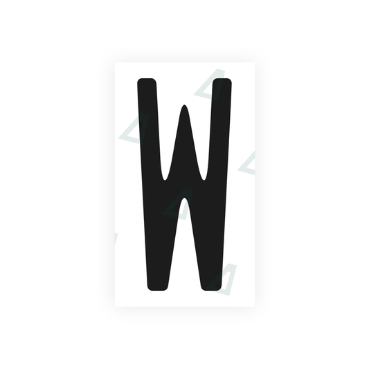 Nanofilm Ecoslick™ for US (North Carolina) license plates - Symbol "W" luxsuede