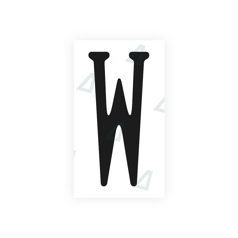 Nanofilm Ecoslick™ for US (Virginia) license plates - Symbol "W" luxsuede