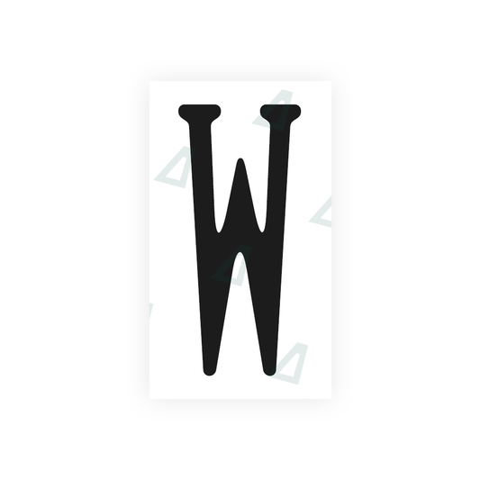 Nanofilm Ecoslick™ for US (Virginia) license plates - Symbol "W" luxsuede