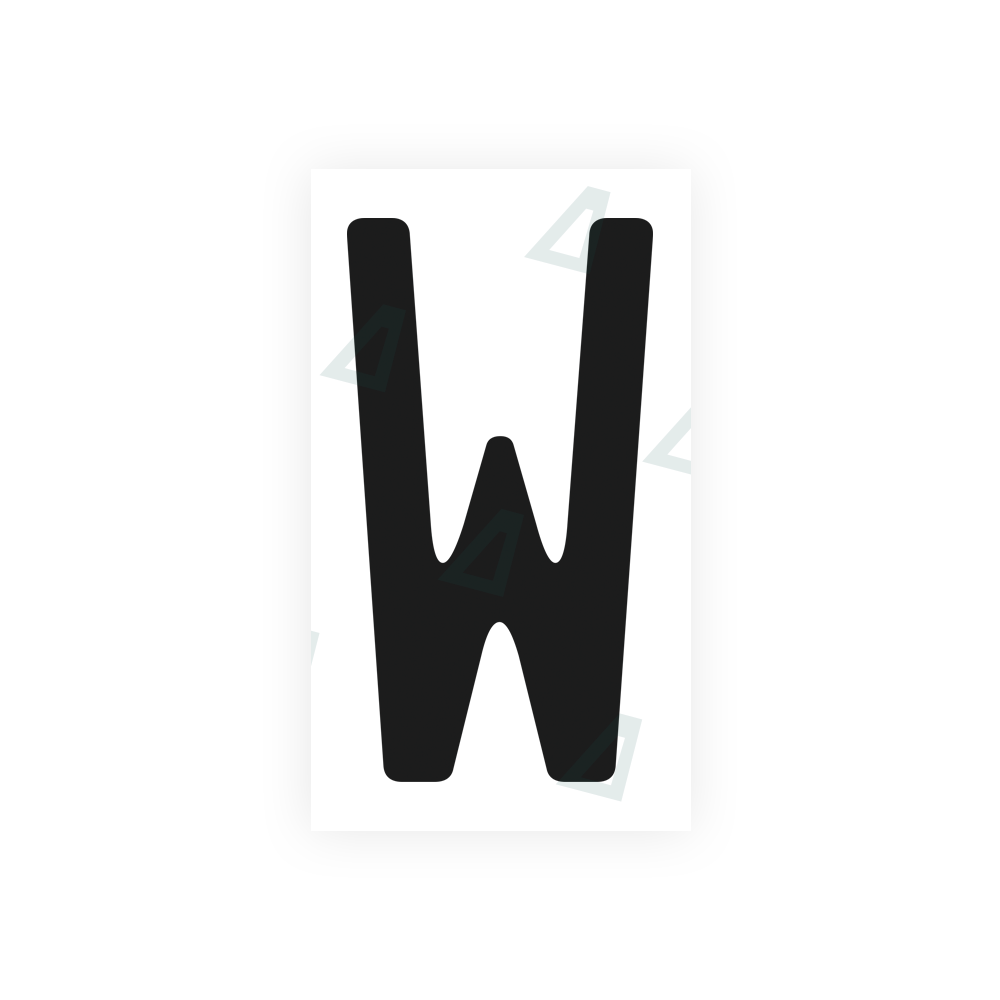 Nanofilm Ecoslick™ for US (California) license plates - Symbol "W" luxsuede