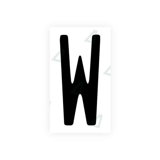 Nanofilm Ecoslick™ for US (Illinois) license plates - Symbol "W" luxsuede