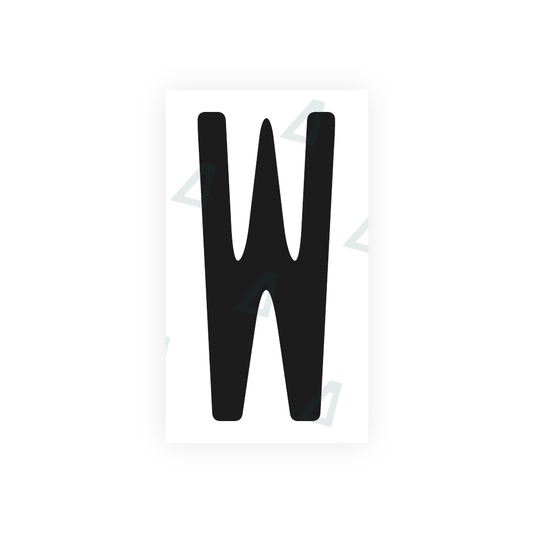 Nanofilm Ecoslick™ for US (Maryland) license plates - Symbol "W" luxsuede