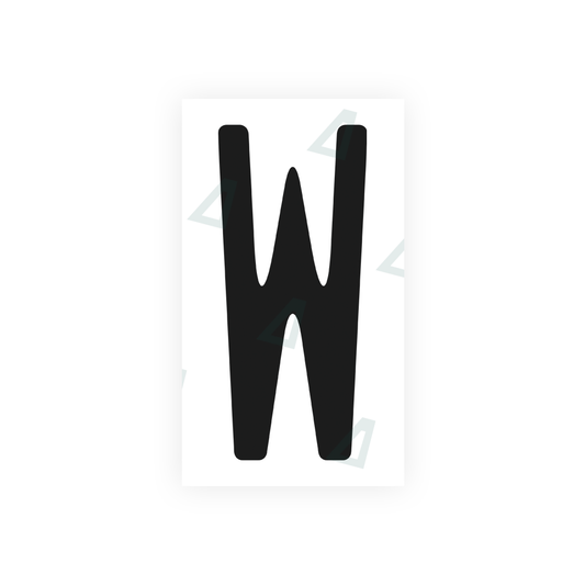 Nanofilm Ecoslick™ for US (Washington State) license plates - Symbol "W" luxsuede