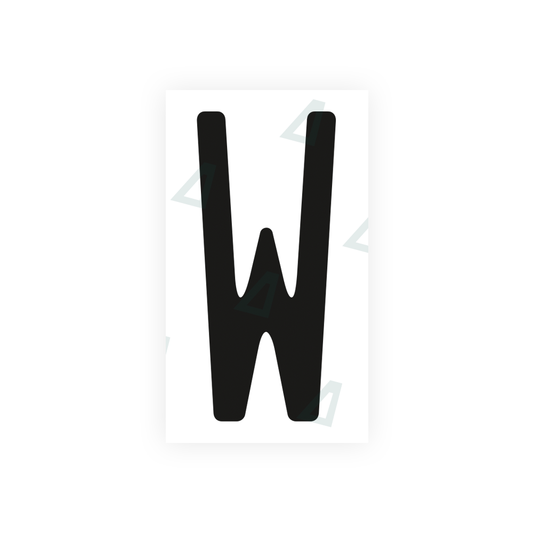 Nanofilm Ecoslick™ for US (Ohio 2013) license plates - Symbol "W" luxsuede