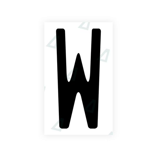 Nanofilm Ecoslick™ for US (New Jersey - 2) license plates - Symbol "W" luxsuede