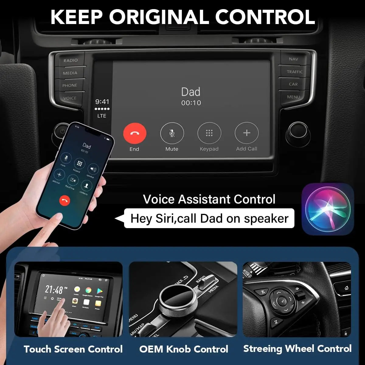 Wireless Carplay Adapter luxsuede