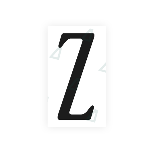 Nanofilm Ecoslick™ for US (Virginia) license plates - Symbol "Z" luxsuede