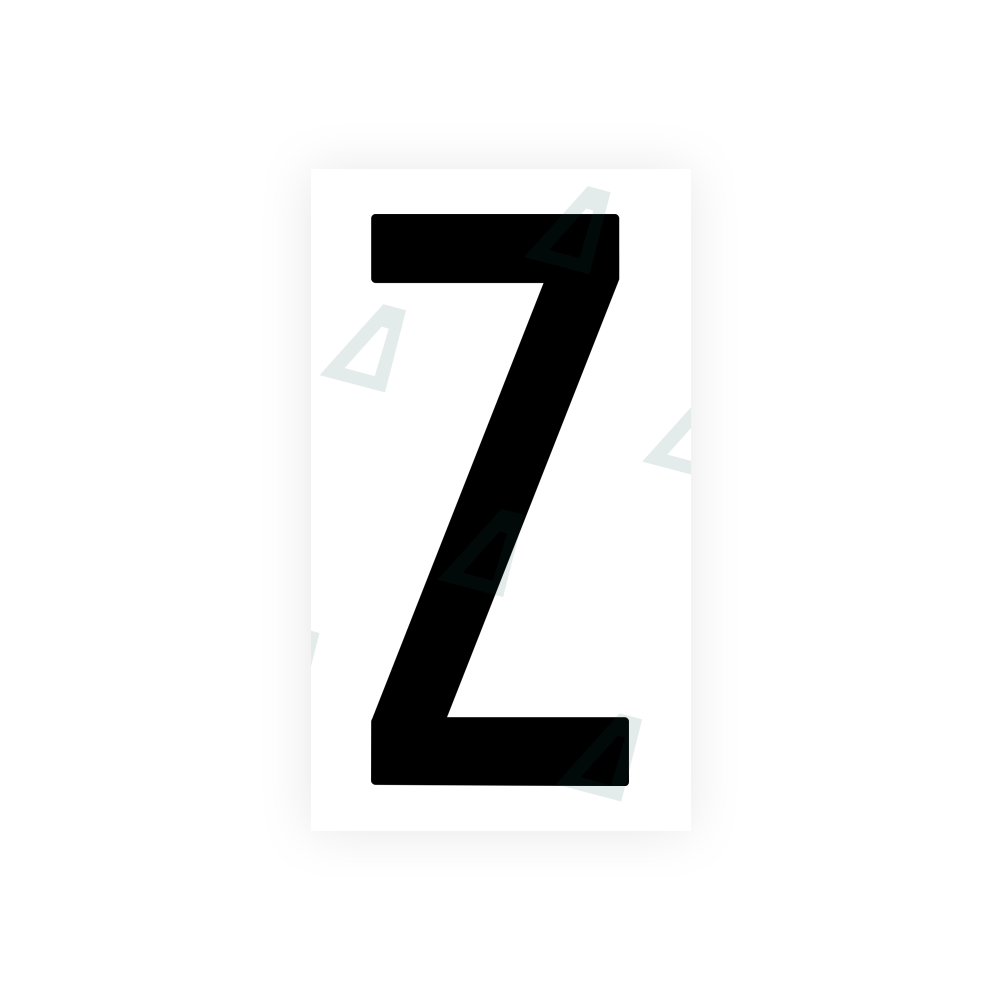 Nanofilm Ecoslick™ for US (New Jersey) license plates - Symbol "Z" luxsuede