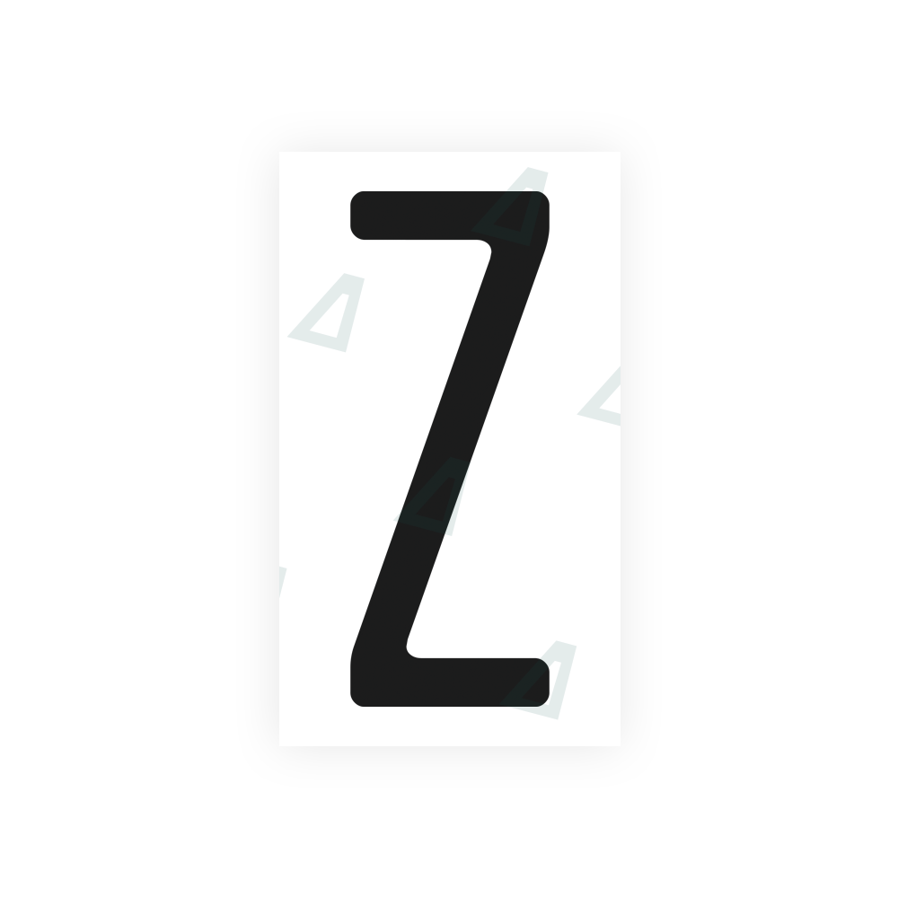 Nanofilm Ecoslick™ for US (North Carolina) license plates - Symbol "Z" luxsuede