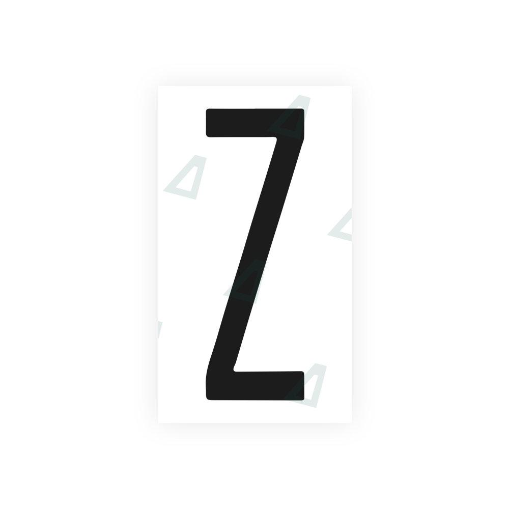 Nanofilm Ecoslick™ for US (New York 1986) license plates - Symbol "Z" luxsuede