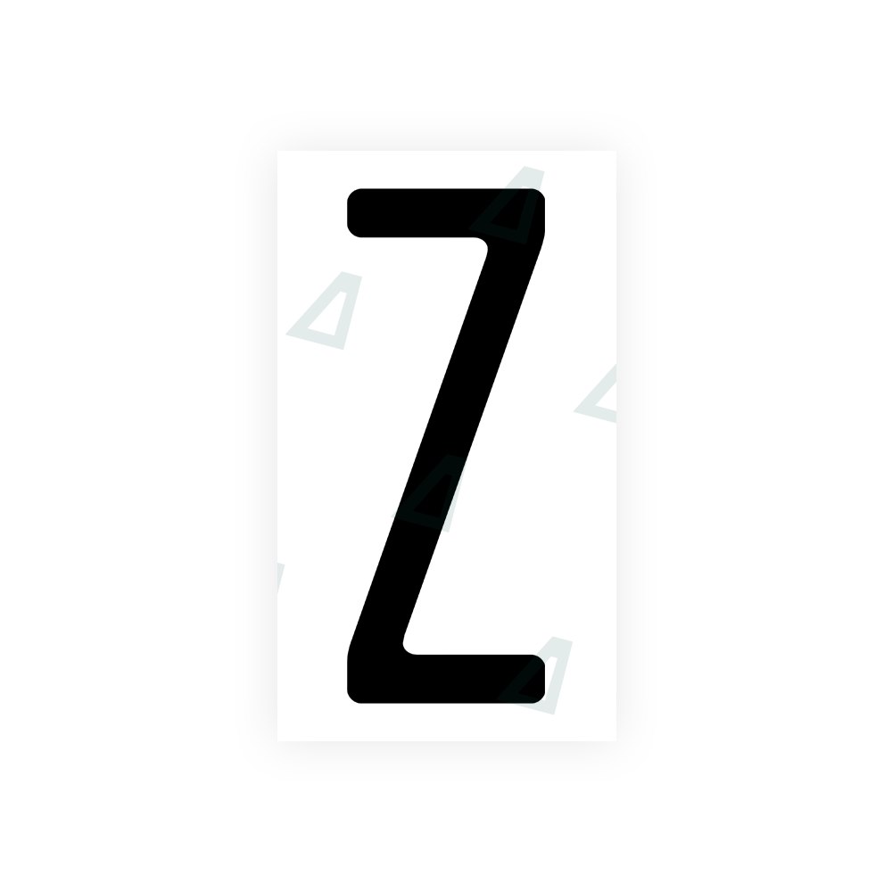 Nanofilm Ecoslick™ for US (Wisconsin) license plates - Symbol "Z" luxsuede