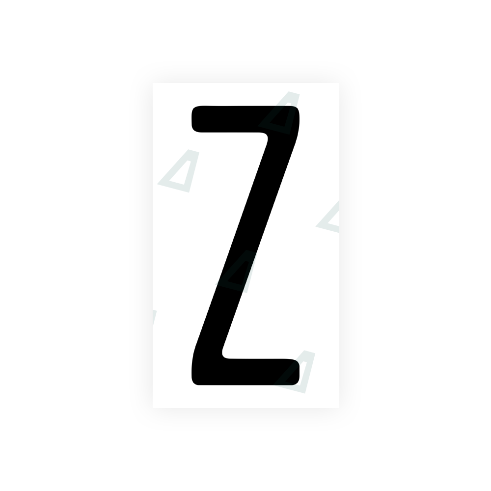 Nanofilm Ecoslick™ for US (Illinois) license plates - Symbol "Z" luxsuede