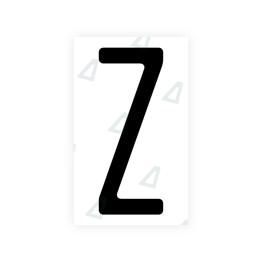 Nanofilm Ecoslick™ for US (New Jersey - 2) license plates - Symbol "Z" luxsuede